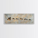 Rustic Fossil Texture Framed Canvas Print Earthy Neutral Wall Art, Modern Abstract Rock Art, Unique Office or Living Room Decor