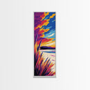 Wheat Field, Sunset Landscape Art, Framed Canvas Print, Fall Home Decor, Warm Earthy Tones, Nature Wall Art, Cozy Living Room Art
