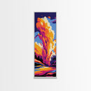 Fiery Eruption, Abstract Explosion, Framed Canvas Print, Nature Power Art, Bold Statement Wall Art, Home Office Decor, Modern Art