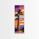 Majestic Eagle, Sunset Tree, Framed Canvas Print, Wildlife Art, Patriotic Home Decor, Nature Wall Art, Office Gift, Rustic Decor