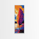Autumn Leaf, Vibrant Nature Art, Sunset Wall Decor, Boho Canvas Print, Fall Home Decor, Living Room Wall Art, Office Art