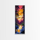 Forest Sunset, Tranquil Nature Art, Woodland Canvas Print, Boho Wall Decor, Autumn Home Art, Living Room Wall Art, Cozy Decor