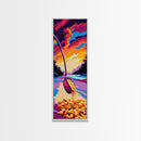 Golden Flow, Surreal Art, Fantasy Landscape, Vibrant Painting, Canvas Print, Unique Wall Art, Living Room Decor, Bold Colors