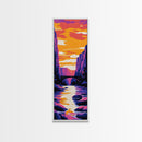 Canyon Sunset, Bridge Wall Art, Vibrant Nature, Travel Decor, Canvas Print, Living Room Art, Warm Color Palette, Gift Idea