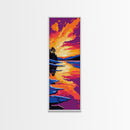 Fire Sky, Fiery Sunset, Vibrant Landscape, Dramatic Wall Art, Canvas Print, Living Room Decor, Abstract Nature, Bold Colors