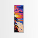 Coastal Sunset, Beach Landscape, Colorful Seascape, Relaxing Art, Canvas Print, Living Room Wall Art, Nature Inspired, Gift Idea