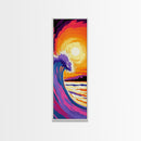Sunset Road, Mountain Landscape, Wanderlust Art, Framed Canvas Print, Travel Aesthetic, Adventure Decor, Nature Lover Gift, Cabin Art
