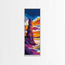 Desert Spire, Canyon Landscape, Sunset Glow, Framed Canvas Print, Adventure Decor, Western Style Art, Nature Inspired, Office Wall Art
