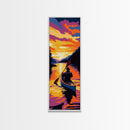 Sunset Canoe Trip, Outdoor Adventure, Wilderness Art, Landscape Canvas Print, Cabin Decor, Living Room Wall Art, Nature Inspired