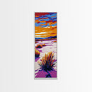 Desert, Sunset, Landscape, Bushes, Canvas Print, Nature Wall Art, Southwest Decor, Boho Art, Bedroom Wall Art, Colorful Sunset Art