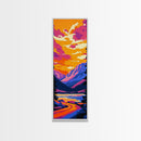 Sunset River, Modern Landscape Wall Art, Vibrant Nature Decor, Living Room Canvas Print, Boho Aesthetic, Gift Idea, Autumn Home Accent