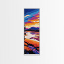 Golden Horizon, Serene Landscape Wall Art, Nature Scene, Cozy Home Accent, Bedroom Canvas Print, Sunset Aesthetic, Fall Home Decor