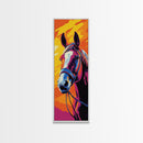 Western Horse, Cowboy Art, Rustic Farmhouse Decor, Equestrian Wall Art, Country Home Framed Canvas Print, Barn Accent, Gift Idea
