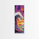 Ocean Wave, Sunset Art, Surfing Wall Art, Coastal Beach Decor, Vibrant Seascape, Modern Home Decor, Canvas Print, Living Room Art