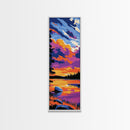 Majestic Sky View, Canvas Print, Dramatic Sunset Clouds, Vibrant Nature Art, Dreamy Home Decor, Colorful Landscape, Relaxing Wall Art