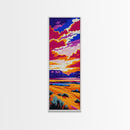 Desert Canyon Sunset, Canvas Print, Vibrant Western Landscape, Sky Wall Art, Rustic Home Decor, Adventure Aesthetic, Modern Southwest
