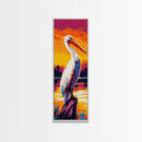 Majestic Pelican Artwork, Canvas Print, Vibrant Coastal Wildlife, Nature-Inspired Wall Decor, Beach House Aesthetic, Animal Art