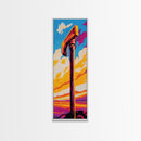 Towering Hammer Sunset, Framed Canvas Print, Fantasy Artwork, Bold Abstract Decor, Dramatic Home Accent, Unique Wall Art, Gift Idea