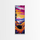 Palm Tree, Sunset Glow, Tropical Vibes, Summer Art, Canvas Print, Beach House Decor, Living Room Wall Art, Vibrant Colorful Art