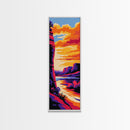 Grand Canyon, River View, Sunset Painting, Canvas Print, Western Landscape, Earthy Tones, Living Room Art, Southwest Home Aesthetic