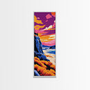 Ocean View, Sunset Sky, Coastal Art, Canvas Print, Living Room Wall Art, Nautical Art, Fall Colors, Bold Home Decor, Gift Idea