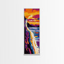 Waterfall Scene, Autumn Landscape, Nature Wall Art, Framed Canvas Print, Cozy Home Decor, Cabin Wall Art