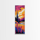 Wilderness Trail, Colorful Landscape, Nature Lover Art, Framed Canvas Print, Adventure Home Decor, Hiking Wall Art
