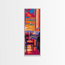 Grand Piano View, Music Lovers Art, Sunset Landscape, Framed Canvas Print, Elegant Home Decor, Living Room Art, Warm Colorful Aesthetic