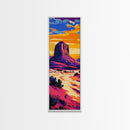Desert Rock, Southwest Art, Sunset Landscape, Canvas Print, Boho Wall Art, Living Room Decor, Warm Color Art, Western Style