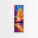 Cosmic Reflection, Celestial Sunset, Colorful Nature Print, Framed Canvas Print, Fantasy Wall Art, Dreamy Home Decor, Office Art