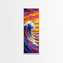 Majestic Wave, Surf Art, Nautical Wall Decor, Framed Canvas Print, Coastal Home Art, Ocean Lover Gift, Living Room Wall Art
