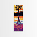 Tree Reflection, Surreal Nature Art, Dreamy Landscape Painting, Mystical Home Art, Meditative Room Art, Framed Canvas Print