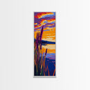 Autumn Lake, Tall Grass, Serene Landscape, Nature Print, Framed Canvas Print, Fall Wall Art, Cozy Home, Warm Tones, Living Room