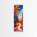Autumn Path, Framed Canvas Print, Fall Wall Art, Nature Decor, Cozy Home Decor, Vibrant Fall Scene, Large Wall Art, Warm Tones