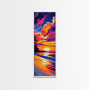 Ocean Sunset, Beach Wall Art, Coastal Decor, Relaxing Artwork, Modern Seascape, Bedroom Decor, Canvas Print, Summer Vibes