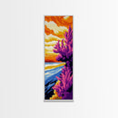 Vibrant Coral, Tropical Art, Ocean Theme, Coastal Home, Underwater Painting, Beach House Decor, Canvas Print, Boho Style