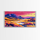 Prairie Cabin, Rustic Homestead, Western Landscape, Canvas Print, Mountain View, Farmhouse Wall Art, Autumn Colors, Living Room Art