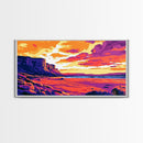 Desert Cliffs, Sunset Sky, Southwest Art, Grand Canyon Style, Warm Earthy Tones, Rustic Wall Decor, Entryway or Hallway, Canvas Print