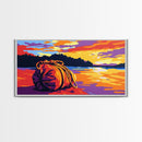 Pacific Northwest, Ocean Landscape, Wild Coast, Framed Canvas Print, Vibrant Nature Art, Living Room Wall Decor, Bold Outdoor Scene