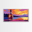 Sunset Marsh, Nature Wall Art, Tranquil Landscape, Colorful Home Decor, Serene Waters, Framed Canvas Print, Living Room Wall Art