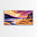 River Valley, Sunset Scene, Majestic Cliffs, Nature Wall Art, Framed Canvas Print, Rustic Home Decor, Western Landscape, Fall Colors