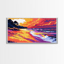 Serene Lake, Autumn Wall Art, Fall Landscape, Framed Canvas Print, Nature Home Decor, Cabin Living Room Art, Vibrant Artwork