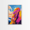 Colorful Mountain Peak, Canvas Print, Vibrant Nature Scene, Bold Landscape, Modern Home Decor, Adventure Wall Art, Nature Inspired Accent