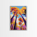 Autumn Trees, Vibrant Nature, Fall Landscape, Canvas Print, Living Room Wall Art, Modern Rustic Decor, Boho Artwork, Forest Painting