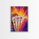 Poker Cards, Casino Vibes, Framed Canvas Print, Gambling Wall Art, Man Cave Decor, Vegas Aesthetic, Bold Home Art, Lucky Poker Decor