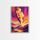Volcano Eruption, Dramatic Nature Art, Canvas Print, Fiery Landscape Painting, Bold Wall Decor, Living Room Art, Adventure Inspired Decor