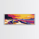 Coastal Sunset, Beach Canvas Print, Vibrant Ocean Art, Nature Wall Art, Colorful Home Decor, Framed Canvas Print, Tropical Wall Art