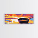 Sunset Pan, Kitchen Wall Art, Cooking Lover Gift, Modern Abstract, Warm Color Palette, Unique Artwork, Framed Canvas Print