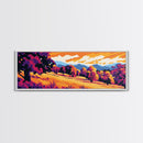 Autumn Trees, Rolling Hills, Landscape Print, Framed Canvas Print, Fall Colors, Boho Decor, Cozy Home, Living Room Art, Warm Tones