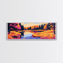Autumn River, Fall Foliage Art, Nature Landscape, Warm Tones, Canvas Print, Cozy Home Decor, Rustic Wall Art, Seasonal Living Room Art